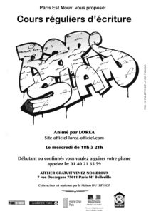 flyer atelier rap slam